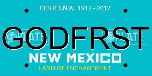 GODFRST New Mexico License Plate
