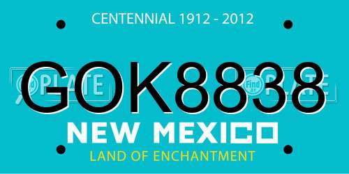 GOK8838 New Mexico License Plate