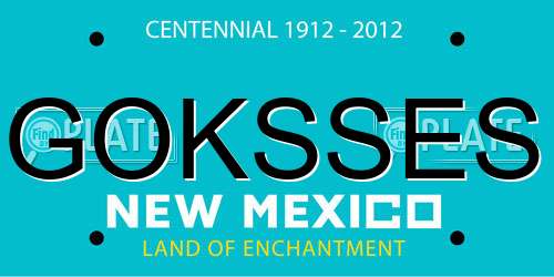 GOKSSES New Mexico License Plate