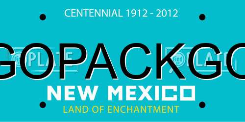 GOPACKGO New Mexico License Plate