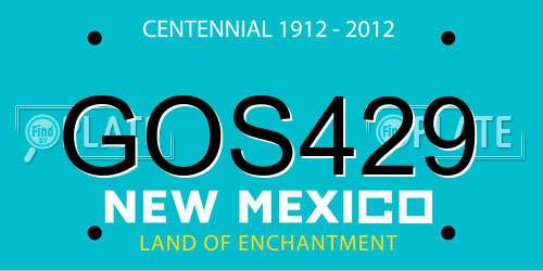 GOS429 New Mexico License Plate