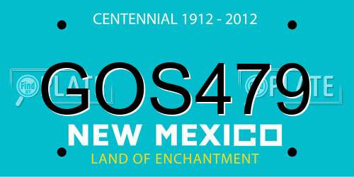 GOS479 New Mexico License Plate
