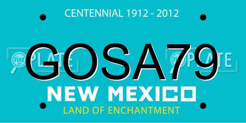 GOSA79 New Mexico License Plate
