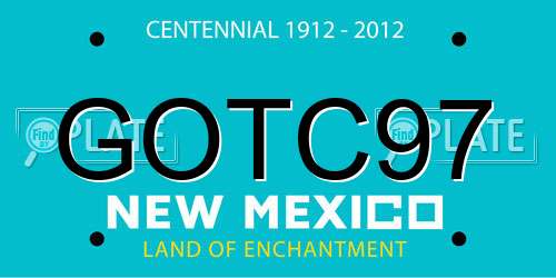 GOTC97 New Mexico License Plate