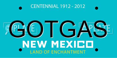 GOTGAS New Mexico License Plate