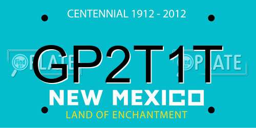 GP2T1T New Mexico License Plate