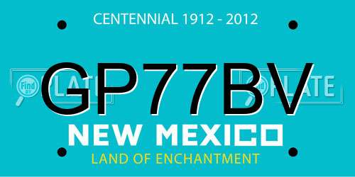 GP77BV New Mexico License Plate