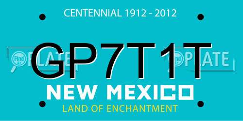 GP7T1T New Mexico License Plate