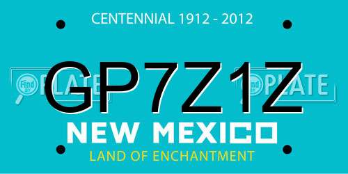 GP7Z1Z New Mexico License Plate