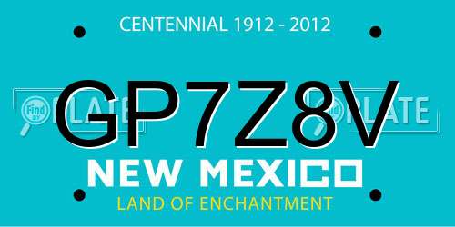 GP7Z8V New Mexico License Plate