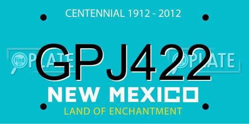 GPJ422 New Mexico License Plate