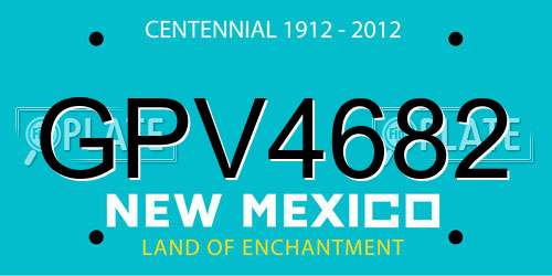 GPV4682 New Mexico License Plate