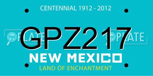 GPZ217 New Mexico License Plate