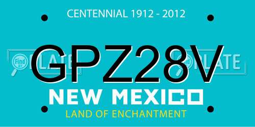 GPZ28V New Mexico License Plate