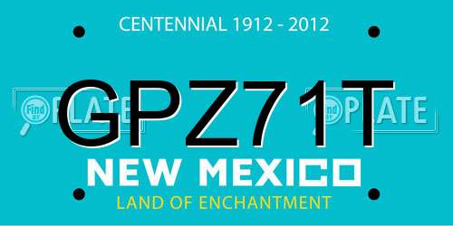 GPZ71T New Mexico License Plate