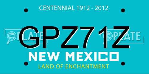 GPZ71Z New Mexico License Plate