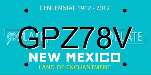 GPZ78V New Mexico License Plate