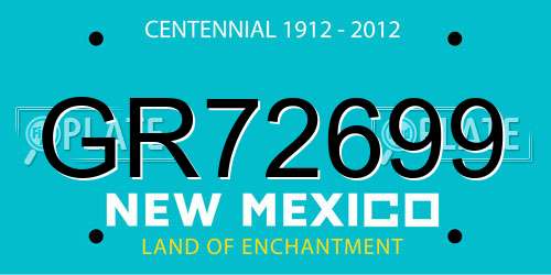 GR72699 New Mexico License Plate