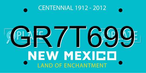 GR7T699 New Mexico License Plate