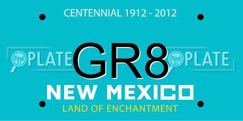 GR8 New Mexico License Plate