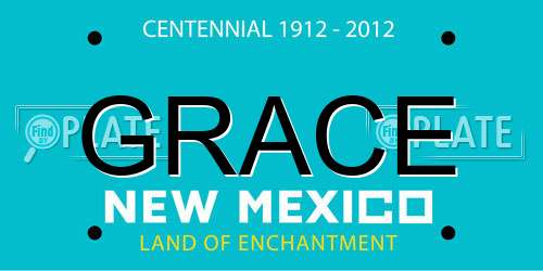 GRACE New Mexico License Plate