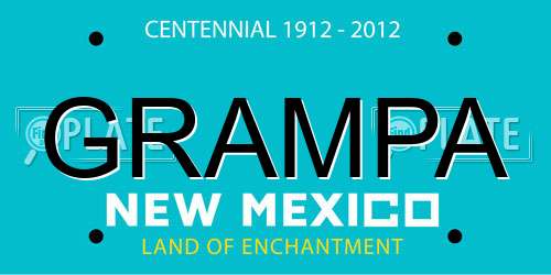 GRAMPA New Mexico License Plate