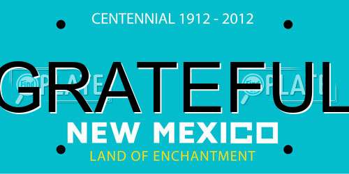 GRATEFUL New Mexico License Plate