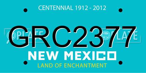 GRC2377 New Mexico License Plate