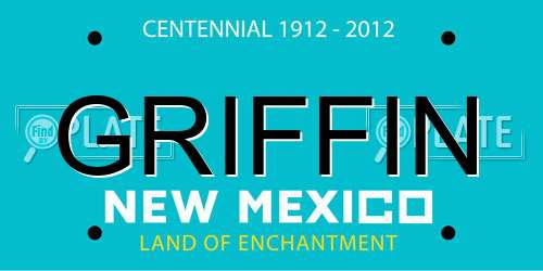GRIFFIN New Mexico License Plate