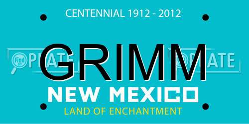 GRIMM New Mexico License Plate