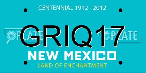 GRIQ17 New Mexico License Plate