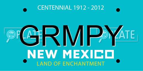 GRMPY New Mexico License Plate