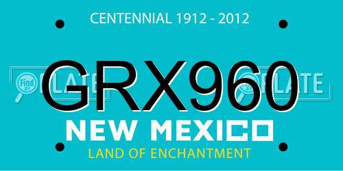 GRX960 New Mexico License Plate