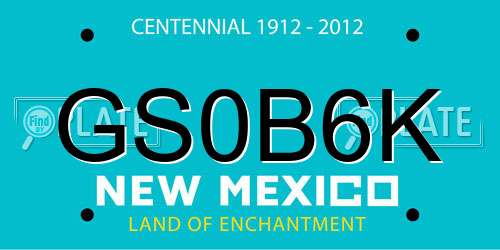 GS0B6K New Mexico License Plate