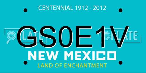 GS0E1V New Mexico License Plate