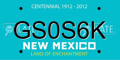 GS0S6K New Mexico License Plate