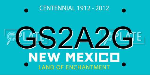 GS2A2G New Mexico License Plate