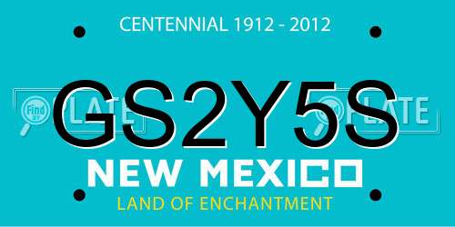 GS2Y5S New Mexico License Plate