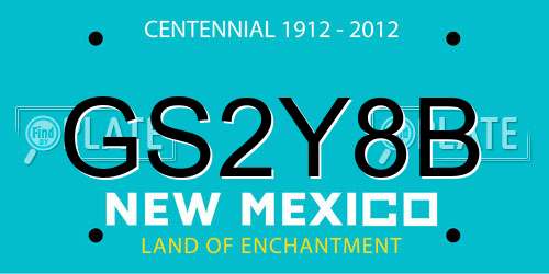 GS2Y8B New Mexico License Plate