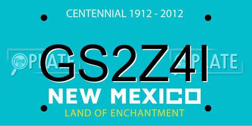 GS2Z4I New Mexico License Plate