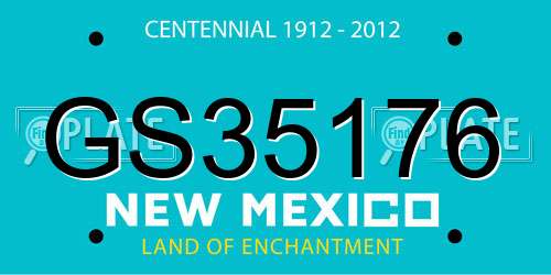 GS35176 New Mexico License Plate