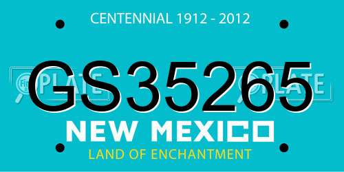 GS35265 New Mexico License Plate