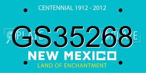 GS35268 New Mexico License Plate