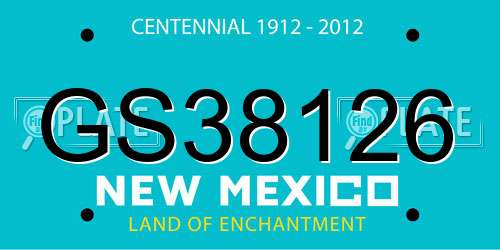 GS38126 New Mexico License Plate