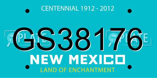 GS38176 New Mexico License Plate