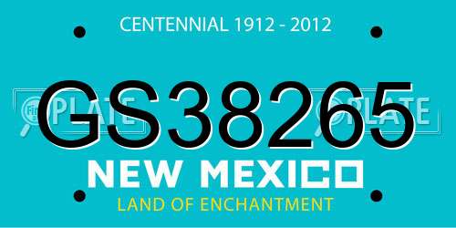 GS38265 New Mexico License Plate
