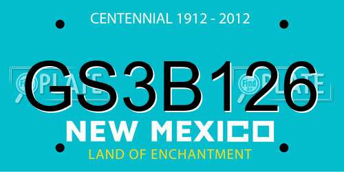GS3B126 New Mexico License Plate
