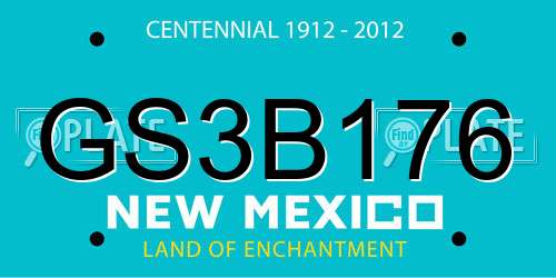 GS3B176 New Mexico License Plate