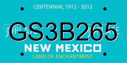 GS3B265 New Mexico License Plate