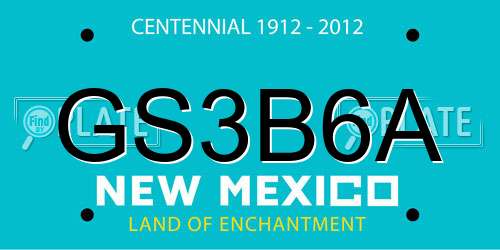 GS3B6A New Mexico License Plate